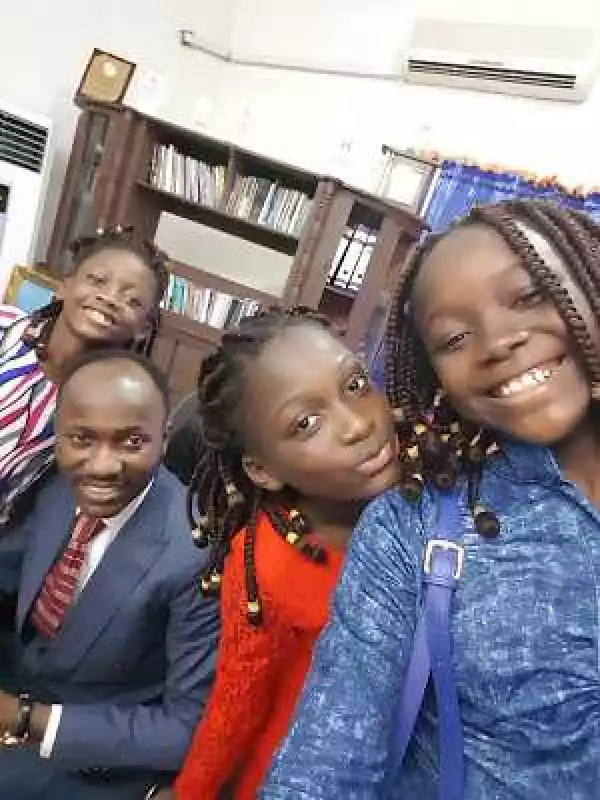 Cute Photo Of Apostle Johnson Suleman And His Daughters